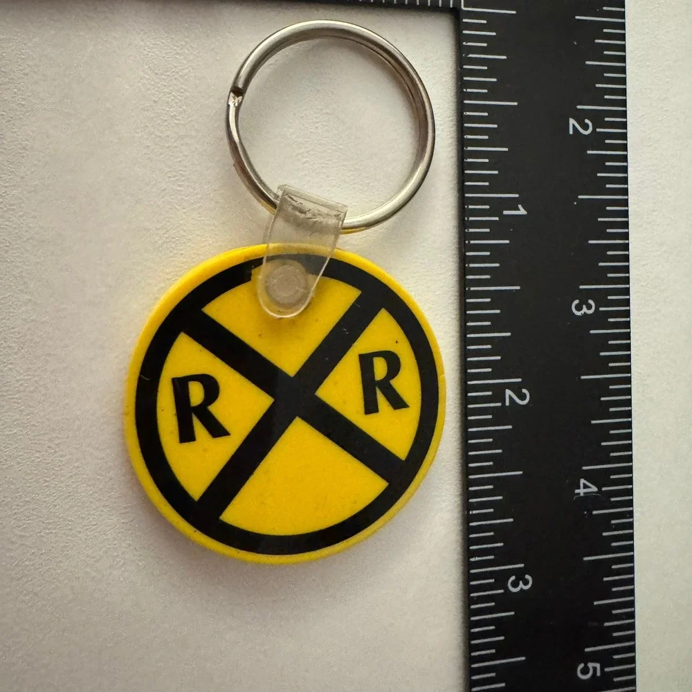 Operation‎ Lifesaver Keychain Railroad Crossing Yellow Safety